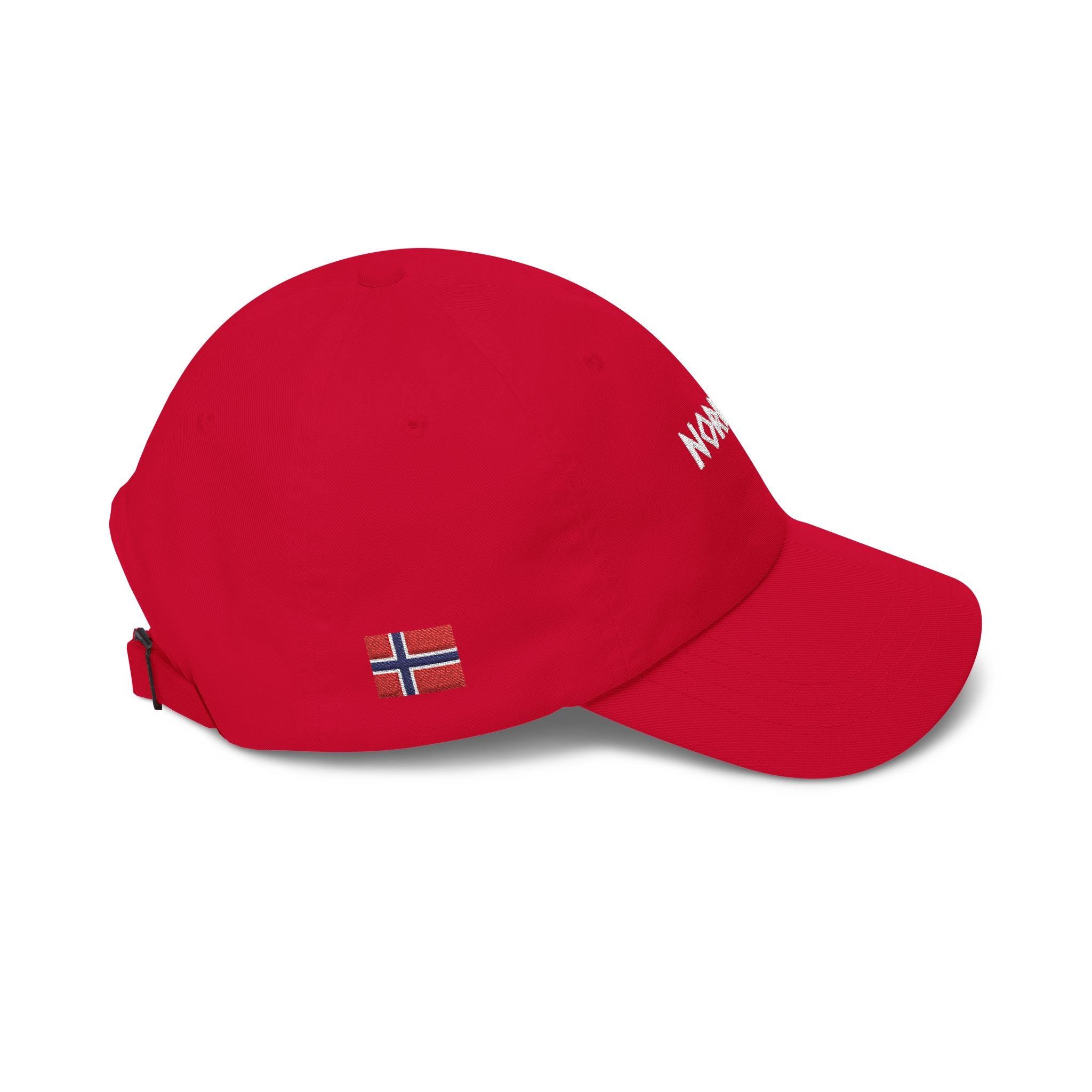 Norway Dad Cap — Embroidered Red Classic Baseball Hat