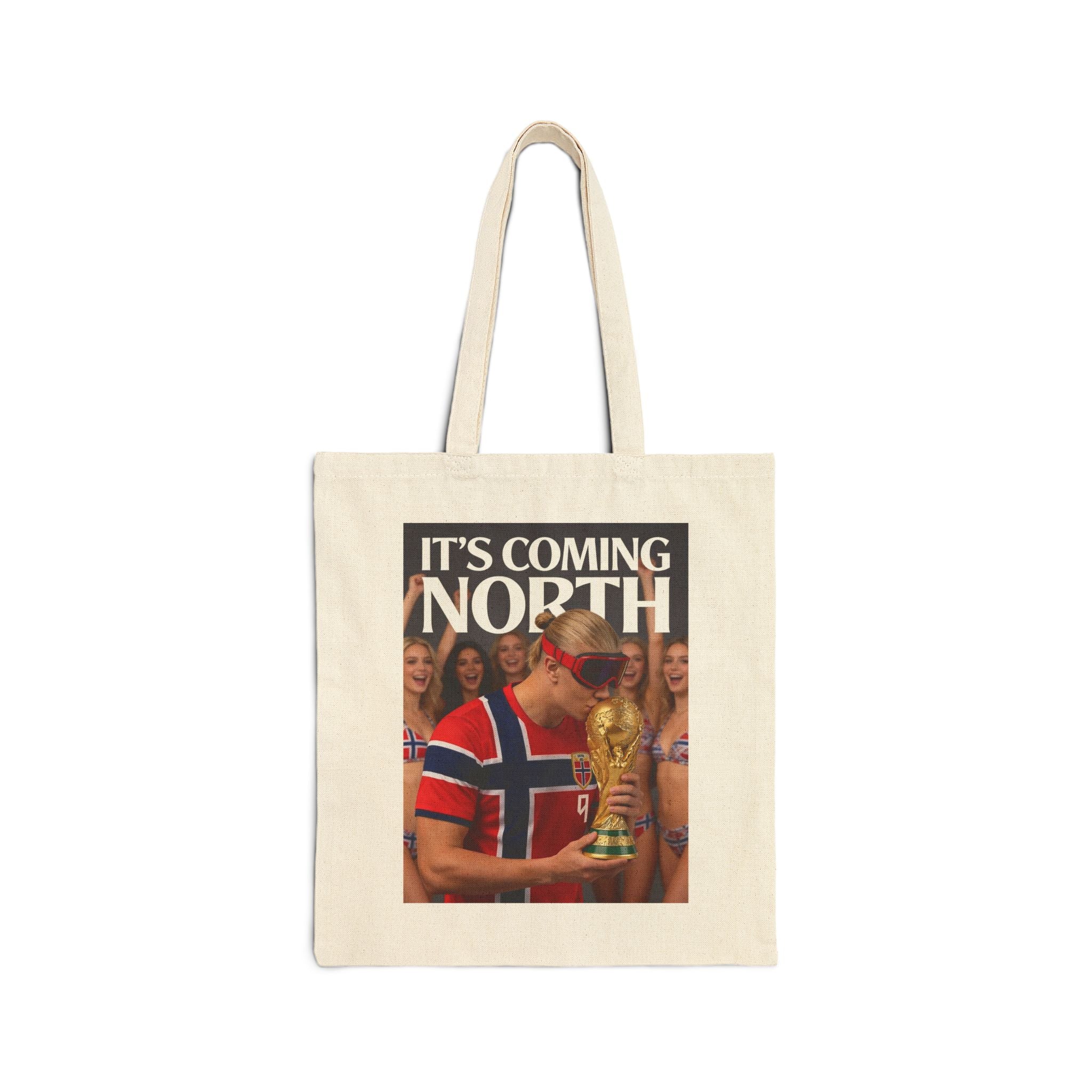 Norway Tote Bag — "It’s Coming North" Vintage World Cup Design Cotton Canvas Tote
