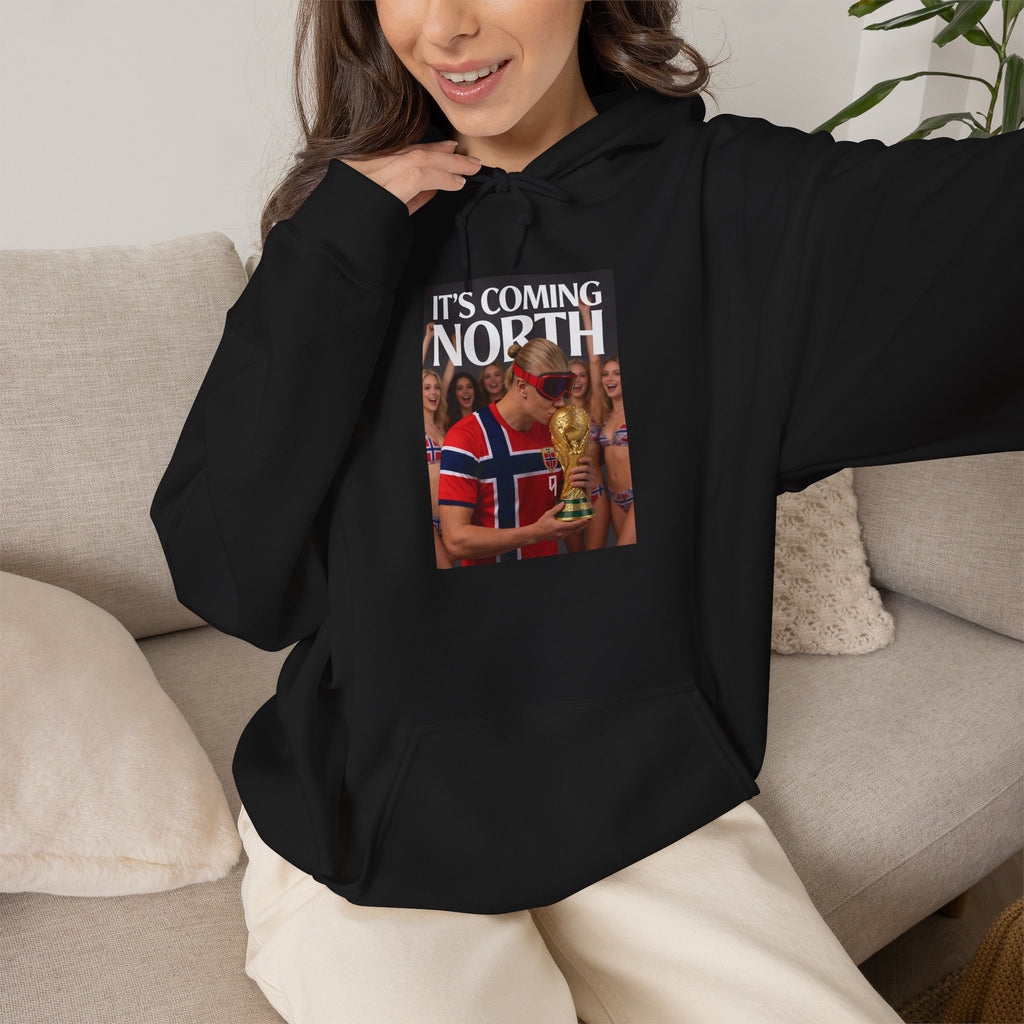 Norway Football Fan Hoodie – "It’s Coming North" Hooded Sweatshirt