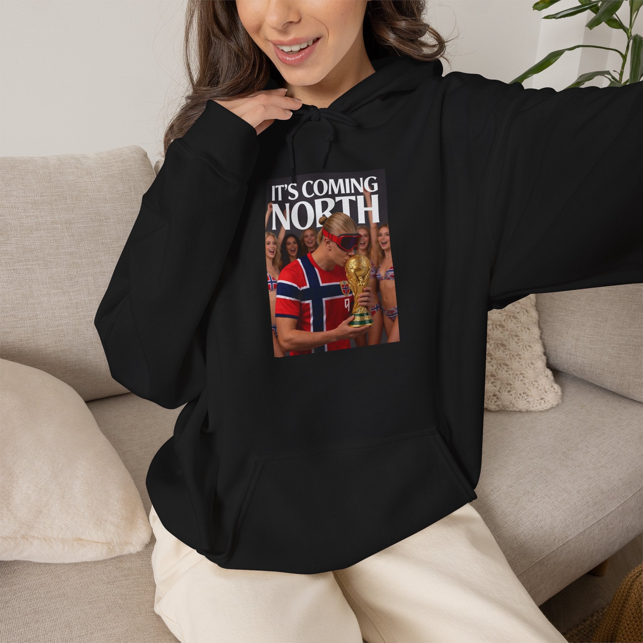 Norway Football Fan Hoodie – "It’s Coming North" Hooded Sweatshirt