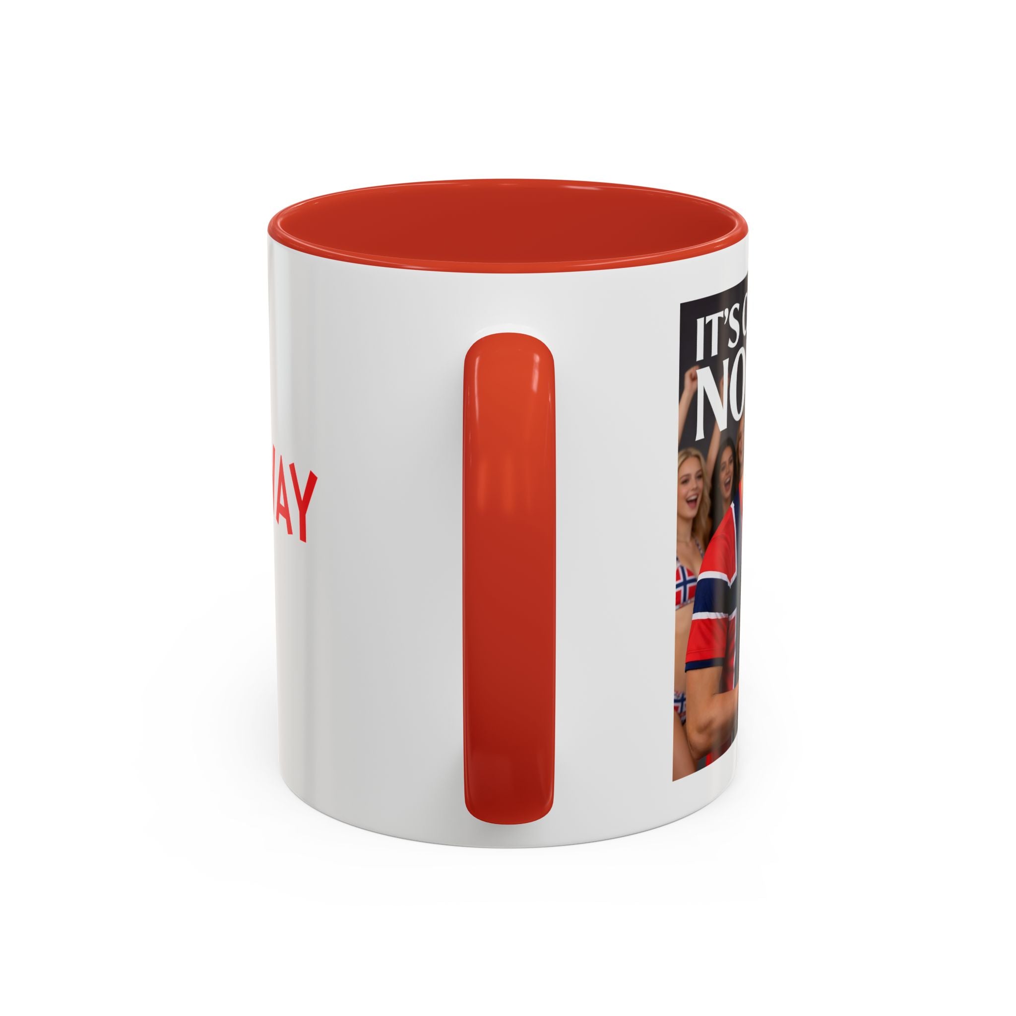 Copy of Norway "IT'S COMING NORTH" Coffee Mug – Bold Red 'NORWAY' Travel Souvenir Mug (11/15oz)