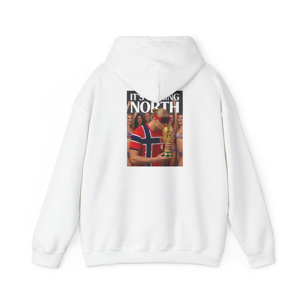Norway Football Fan Hoodie – "It’s Coming North" Back Print Hooded Sweatshirt