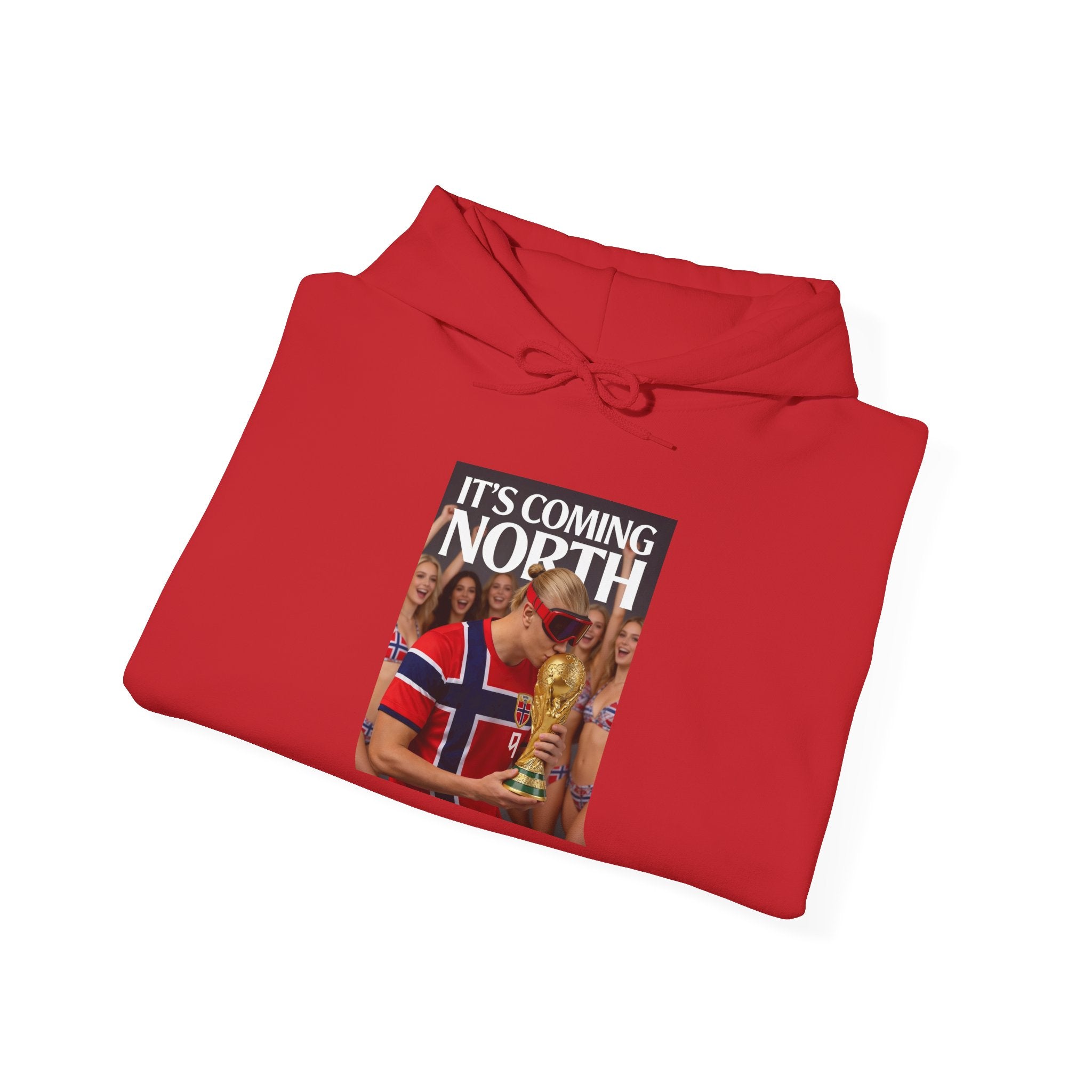 Norway Football Fan Hoodie – "It’s Coming North" Hooded Sweatshirt