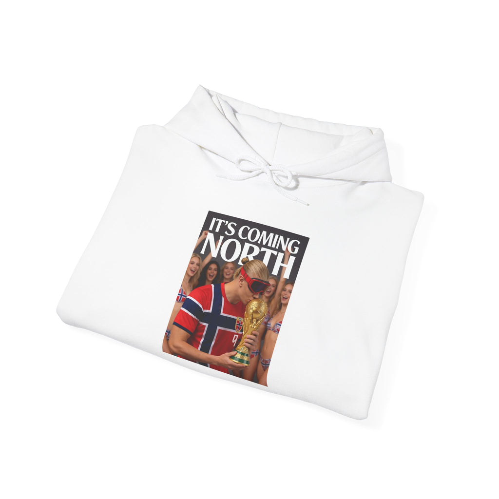 Norway Football Fan Hoodie – "It’s Coming North" Hooded Sweatshirt