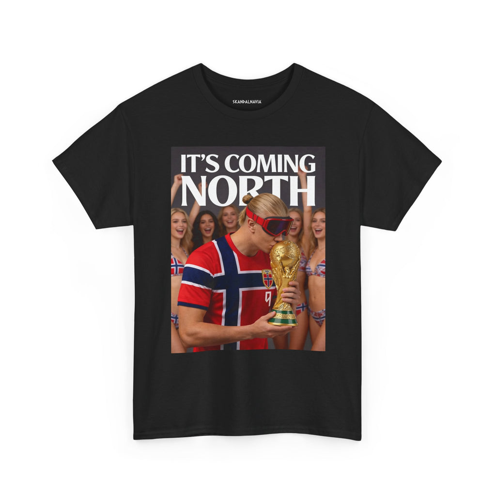 Norway Football Soccer Fan Tee — "It's Coming North" World Cup Graphic T‑Shirt