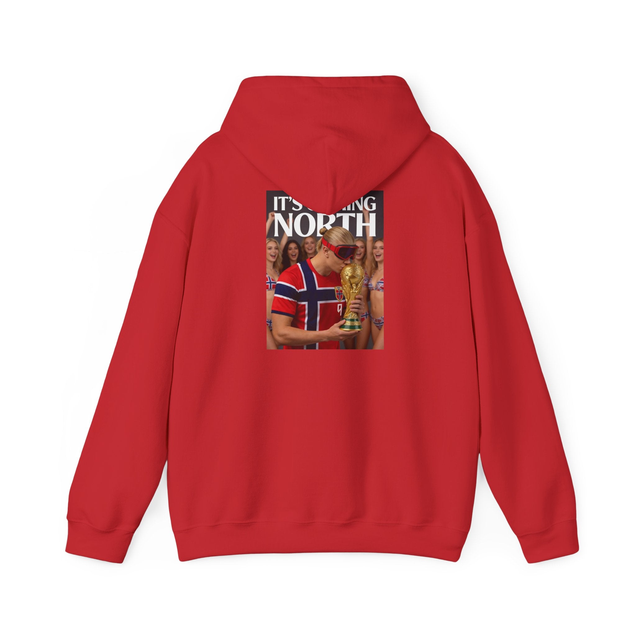 Norway Football Fan Hoodie – "It’s Coming North" Back Print Hooded Sweatshirt