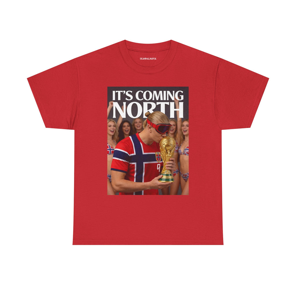 Norway Football Soccer Fan Tee — "It's Coming North" World Cup Graphic T‑Shirt